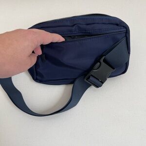 Unisex waist bag/ fanny pack in dark blue
